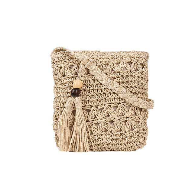Women’s Handmade Straw Beach Crossbody Bag