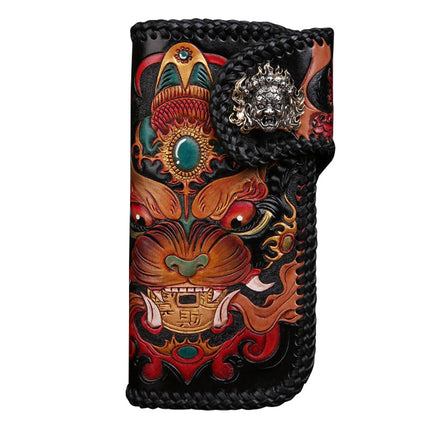 Hand made leather carving Wallet