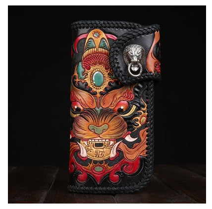 Hand made leather carving Wallet
