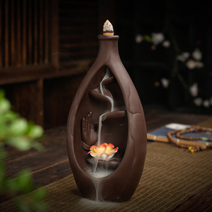 Ceramic Waterfall Incense Burner