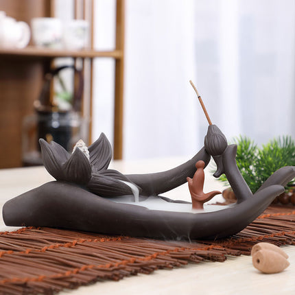 Ceramic Waterfall Incense Burner