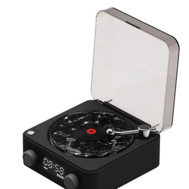 Retro Bluetooth Turntable Speaker with RGB Projection