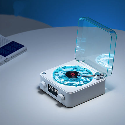 Retro Bluetooth Turntable Speaker with RGB Projection