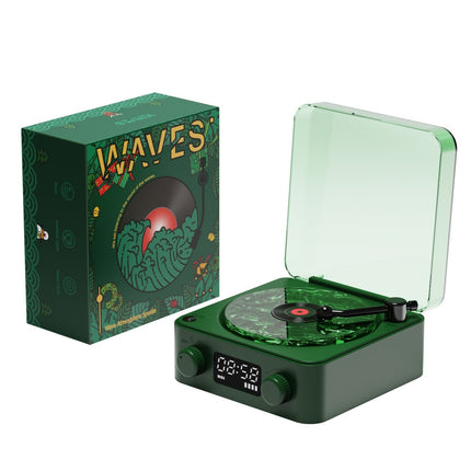Retro Bluetooth Turntable Speaker with RGB Projection